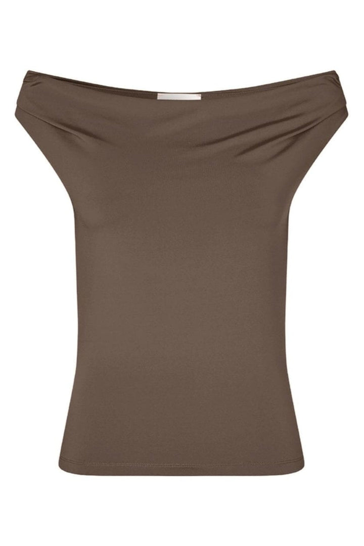 Modström - Himamd Off-Shoulder Top 57928 - 5584 - Chocolate Chip