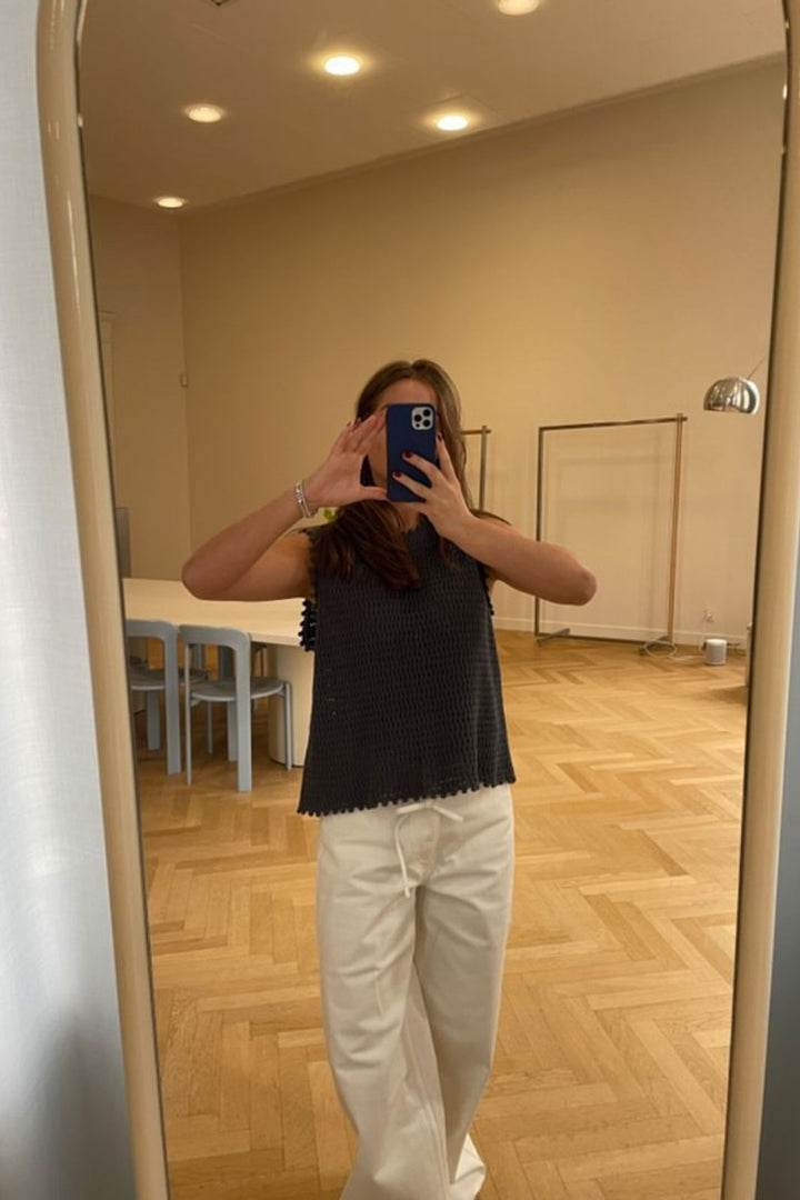 Modström - Miemd Top - 3354 Ombre Blue Strikbluser 