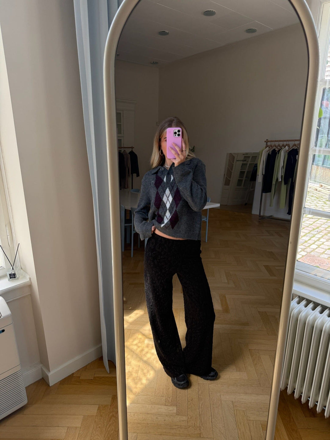 Modström - Roganmd Polo 58897 - 11830 - Diamond Check Strikbluser 