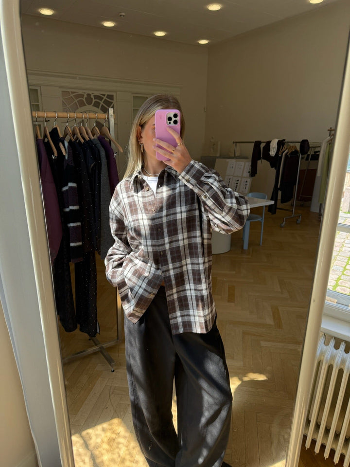 Modström - Tappomd Shirt 59125 - 13629 - Seal Brown Tartan Skjorter 