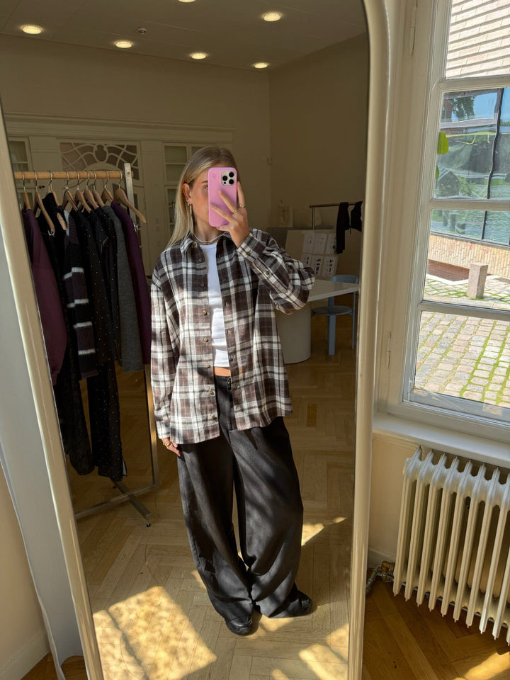 Modström - Tappomd Shirt 59125 - 13629 - Seal Brown Tartan Skjorter 