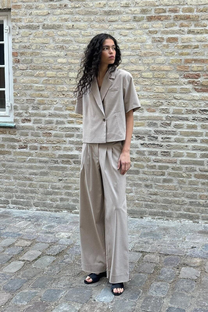 Modström - Tuesdaymd Ss Blazer 59118 - 105 - Beige Melange Blazere 