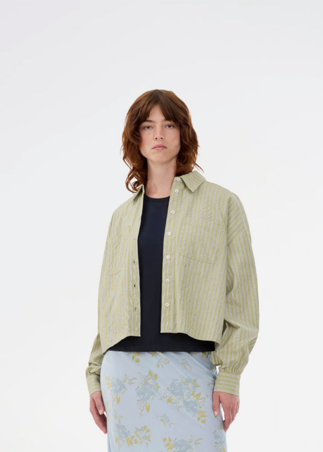 Modström - Umekomd Shirt 58972 - 11251 - Tarragon Stripe Skjorter 
