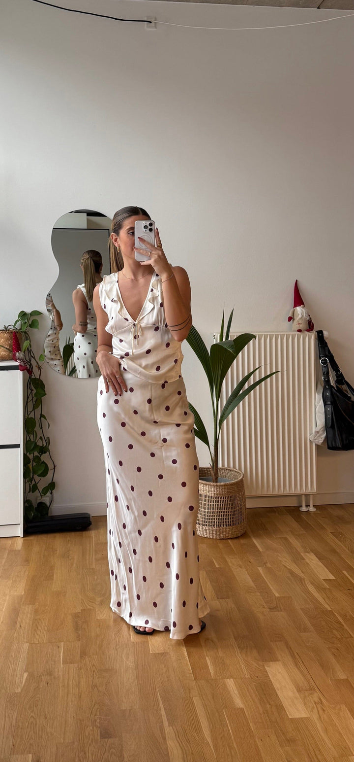 Modström - Vanjamd Print Top 58990 - 13634 - Wineberry Dot Toppe 