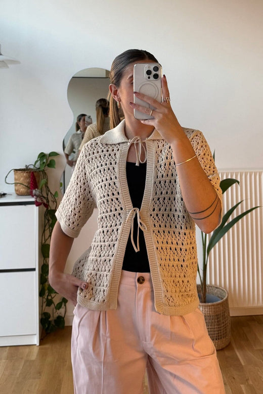 Modström - Vestermd Cardigan 59054 - 100 - Summer Sand Cardigans 