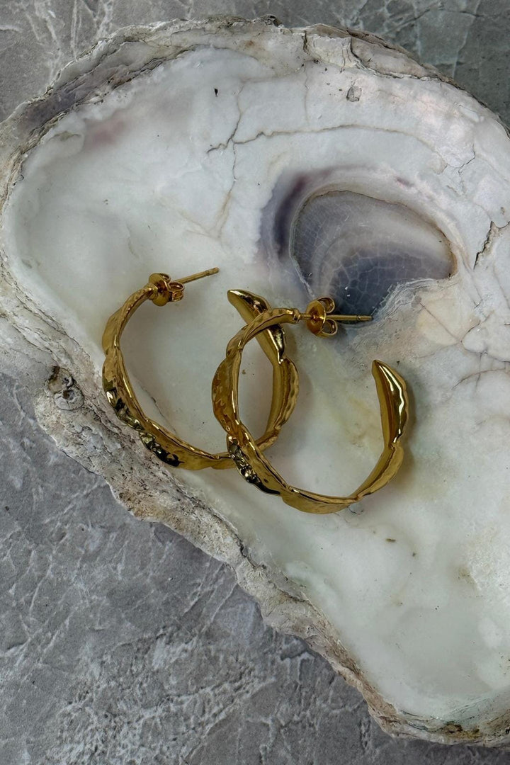 Molly&My Jewellery x Melanie Due - Leaves - Forgyldt Øreringe 