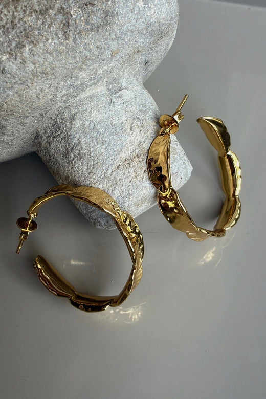 Molly&My Jewellery x Melanie Due - Leaves - Forgyldt Øreringe 