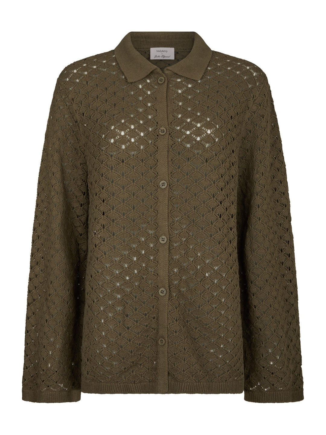 Molly&My x Julie Elgaard - Elina Knit Blouse 167102 - 176 - Khaki Bluser 