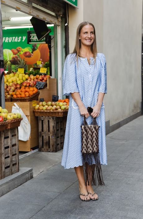 Molly&My x Julie Elsebeth - Erika Dress - Blue Dots Kjoler 