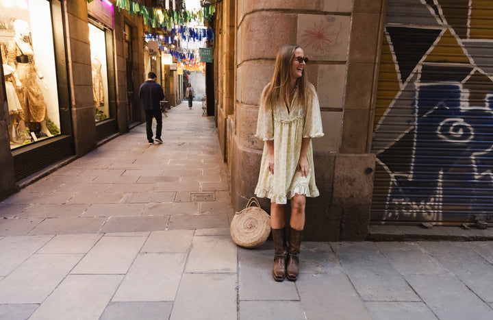 Molly&My x Julie Elsebeth - Linea Dress - Yellow Printing Kjoler 