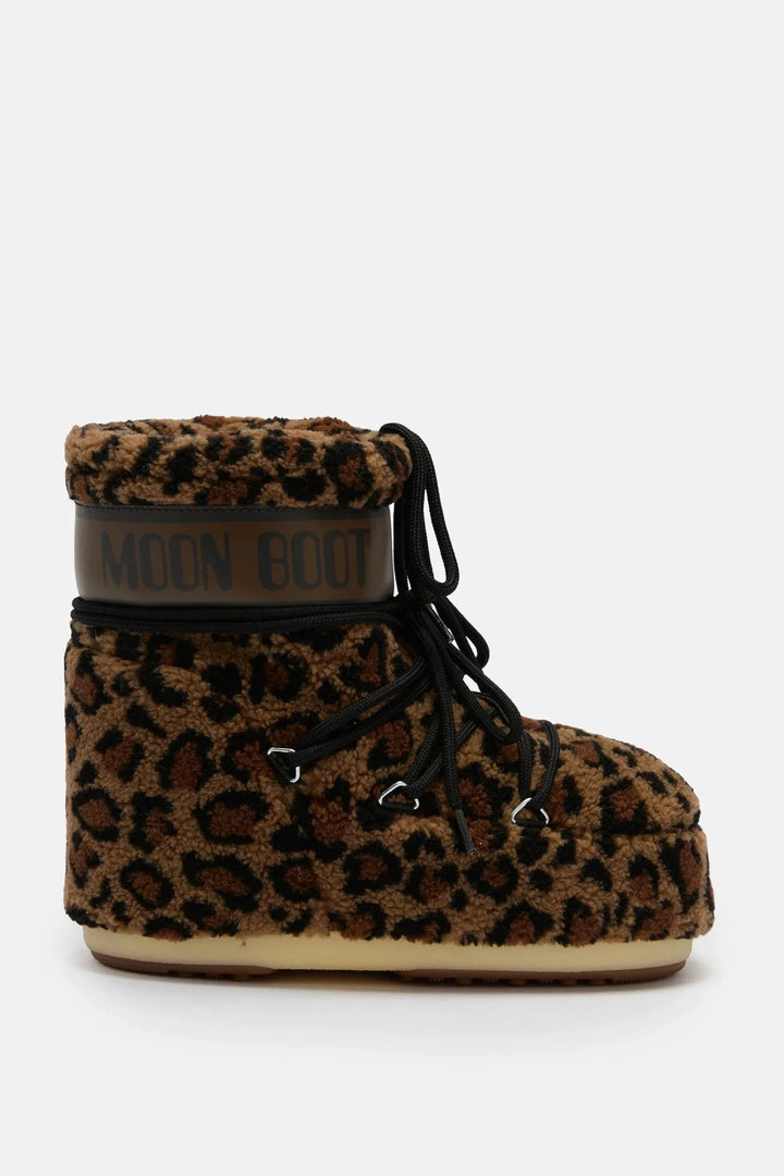 Moon Boot - Mb Icon Low Fleece Leopard80d1409960 - Mm21cognac/Cocoa Støvler 