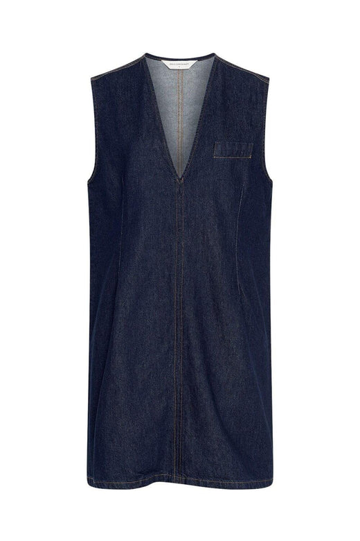Moss Copenhagen - Mschadna Alena Sl Dress 19722 - Dark Blue Wash Kjoler 