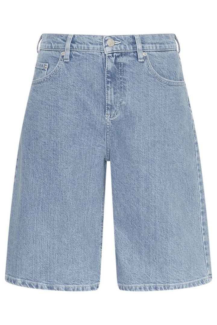 Moss Copenhagen - Mschelida Ada Denim Shorts 19155 - Light Blue Wash Nederdele 