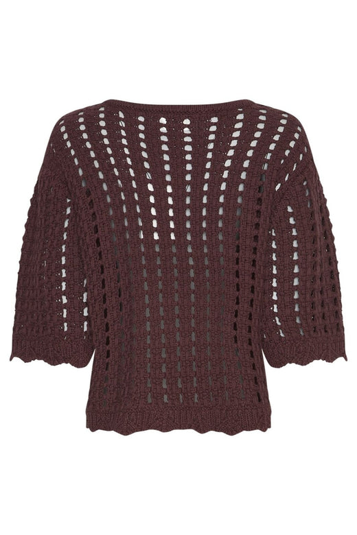 Moss Copenhagen - Mschfairyn 2/4 Pullover 18988 - Fudge Strikbluser 