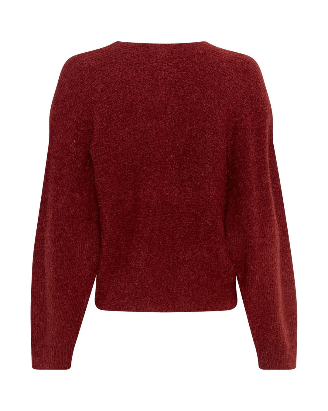 Moss Copenhagen - Mschzinelle Hope Wrap Pullover 18469 - Syrah Strikbluser 