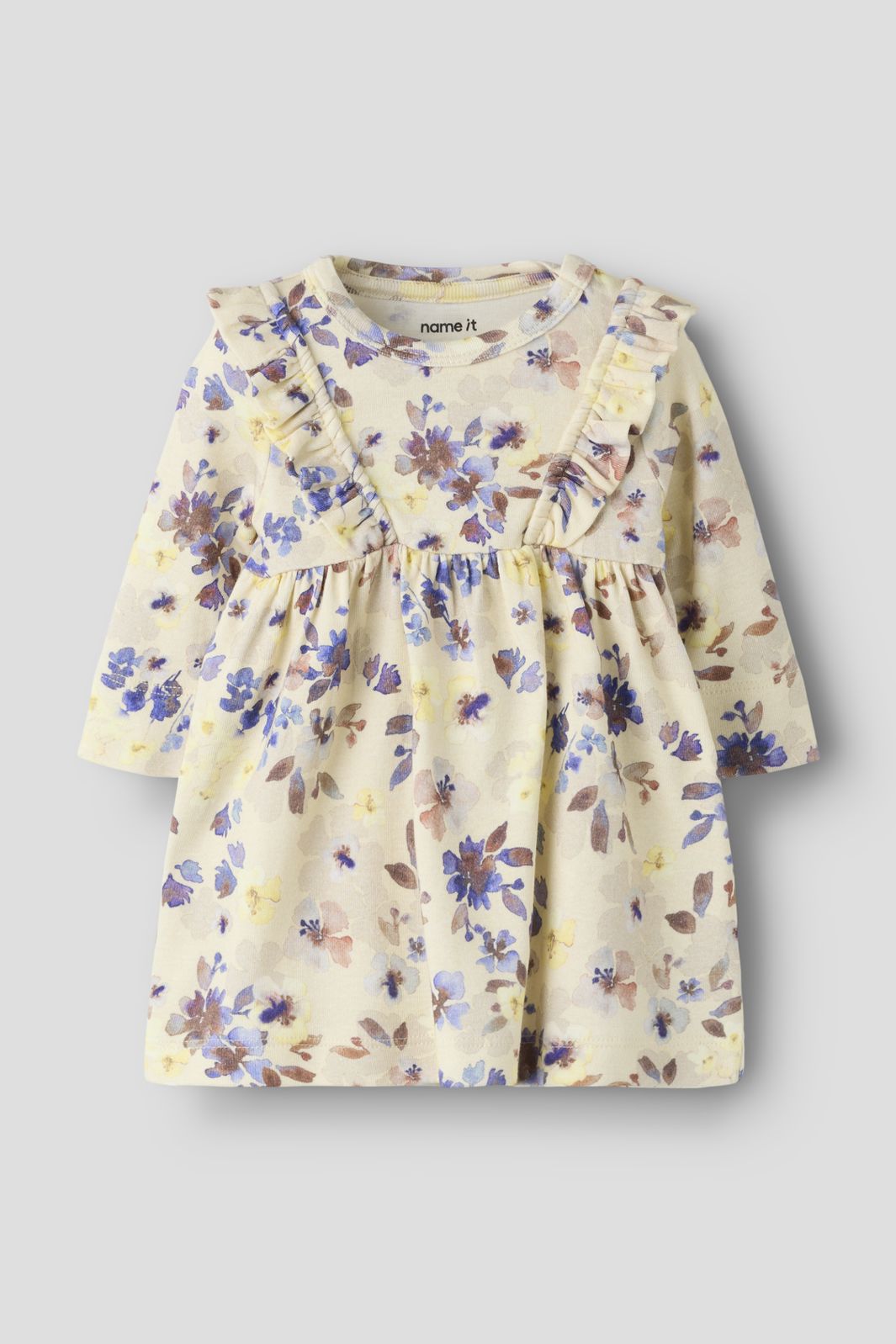 Name It - Nbfflora Ls Dress - 5102552 Almond Milk
