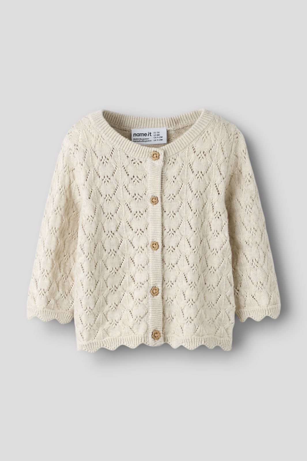 Name It - Nbfharriet Ls Knit Card - 5000032 Peyote Melange
