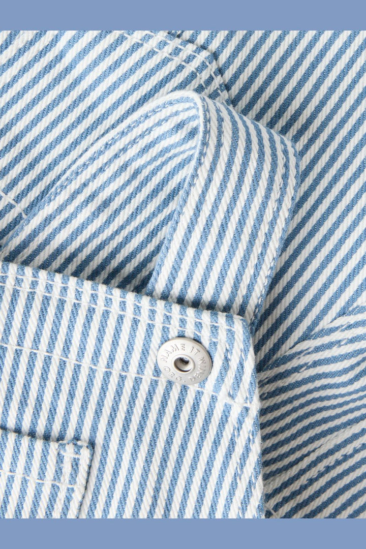 Name It - Nbnnola Loose Stripe Overall 2299-Yf - 5121936 White Moonlight Blue