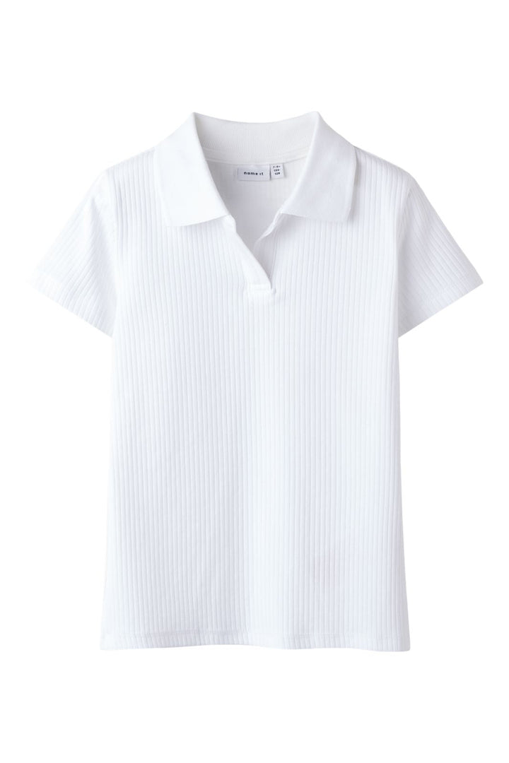 Name It - Nkfdusa Ss Slim Polo - 4860527 Bright White