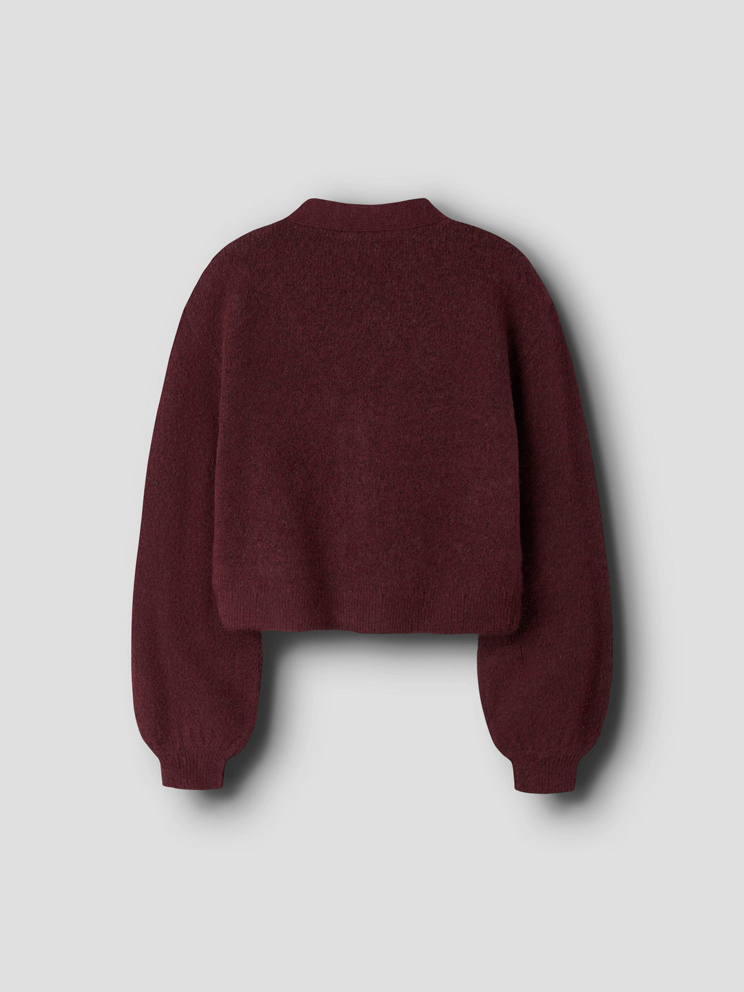 Name It - Nkfrina Ls Knit Card - 4881437 Burgundy Black Bow Cardigans 