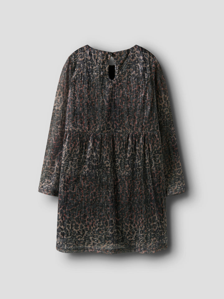 Name It - Nkfrisaring Ls Dress - 4874392 Seal Brown Leo Kjoler 