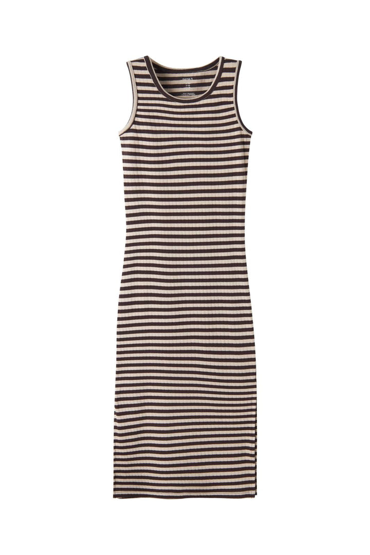 Name It - Nkfsuraja Sl Maxi Dress - 5043791 Black Coffee W. Peyote