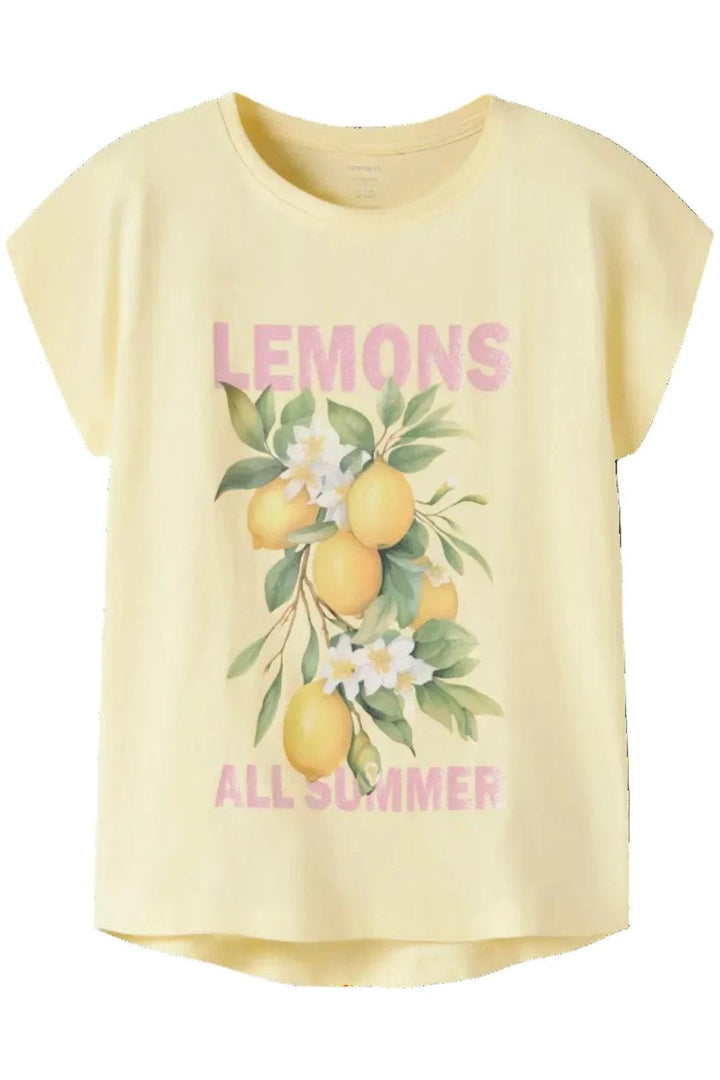 Name It - Nkfvotia Capsl Top - 5057674 Double Cream Butter Lemons T-shirts 