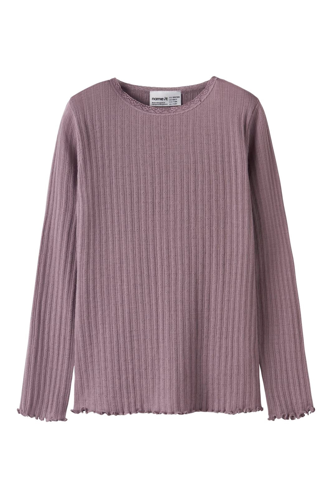 Name It - Nkfwossa Wo/Si Rib Ls Top - 4973641 Toadstool