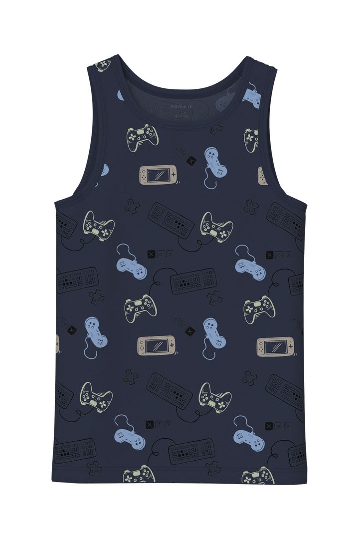 Name It - Nkmtank Top Navy Gamer - 4981817 Navy Blazer W/ Pumice Stone