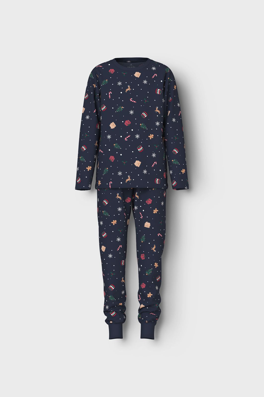 Name It - Nknvismas Ls Nightset - 4879845 Navy Blazer Xmas Aop Navy