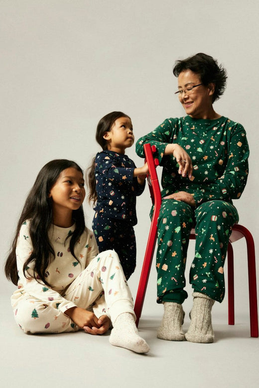 Name It - Nknvismas Ls Nightset - 5129026 Botanical Garden Christmas Nattøj 