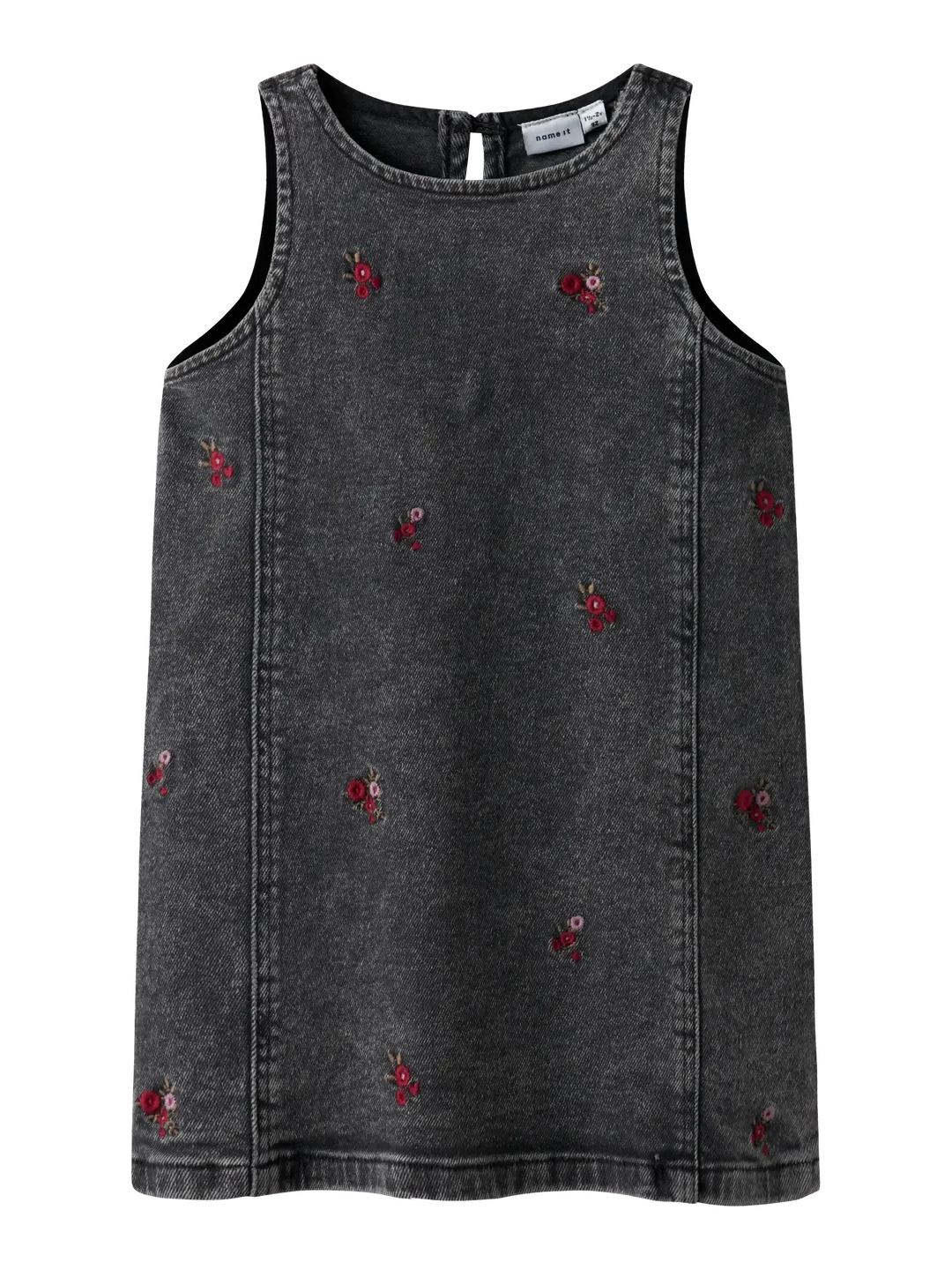 Name It - Nmfbrynn Emb Spencer 2006-Fr - 4872581 Medium Grey Denim Flower Emb Kjoler 