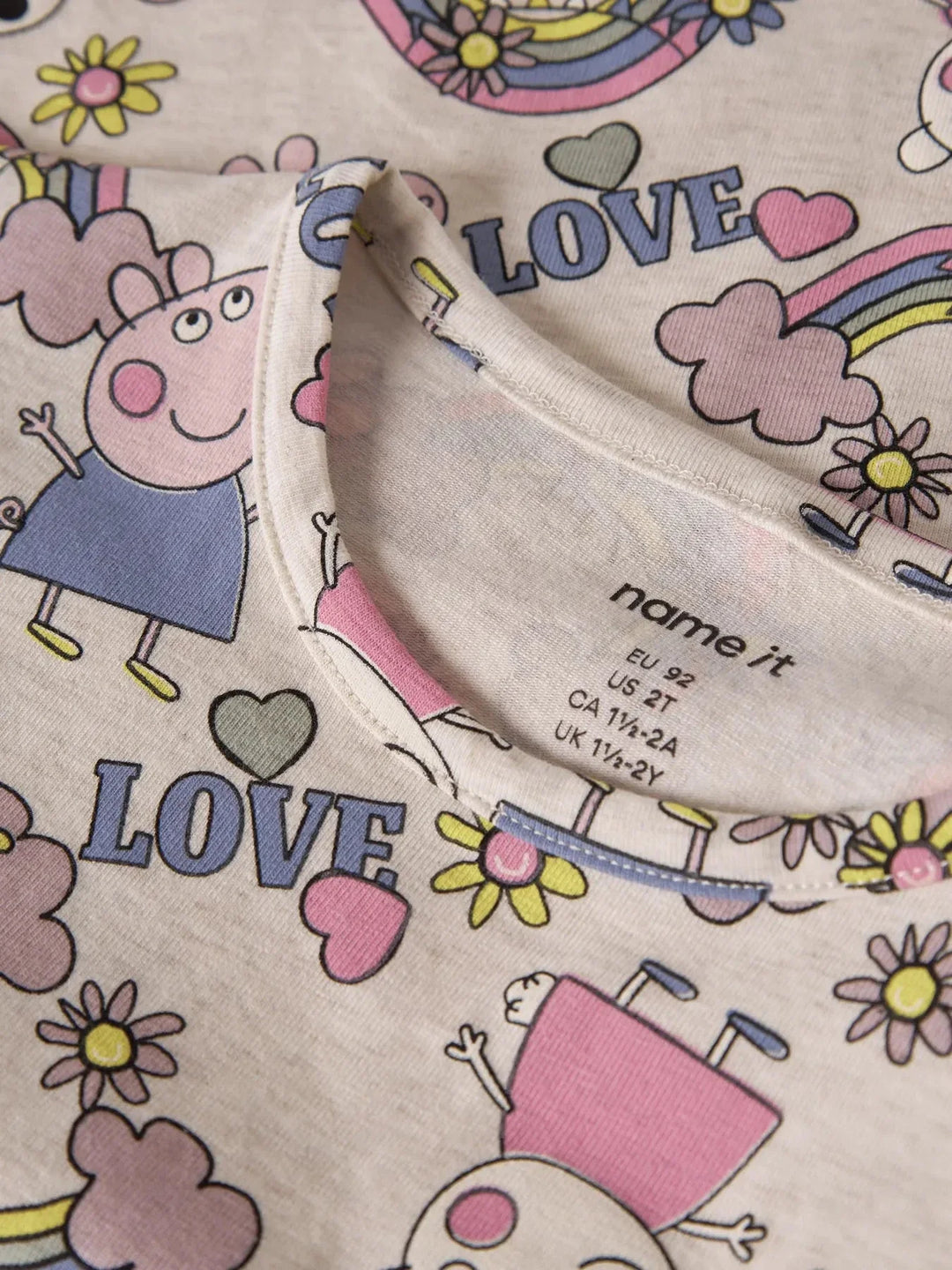 Name It - Nmfdarsy Peppa Ls Nreg Top - 5009657 Peyote Melange T-shirts 