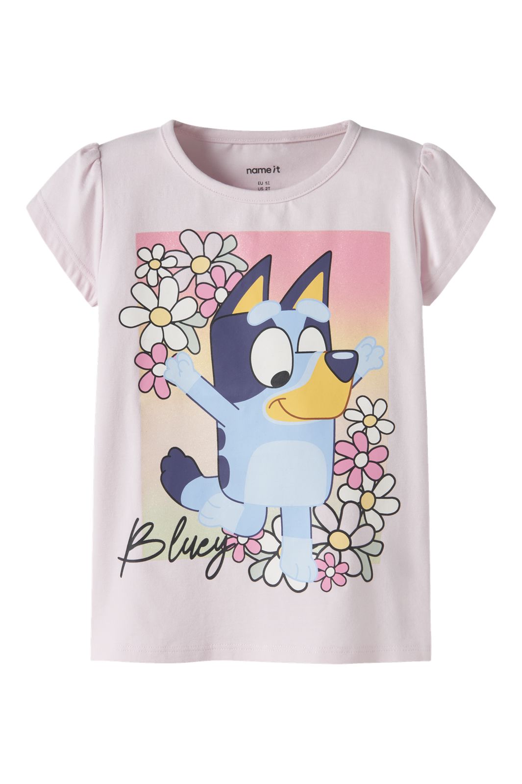 Name It - Nmfmaka Bluey Ss Top Sky - 4998565 Cradle Pink