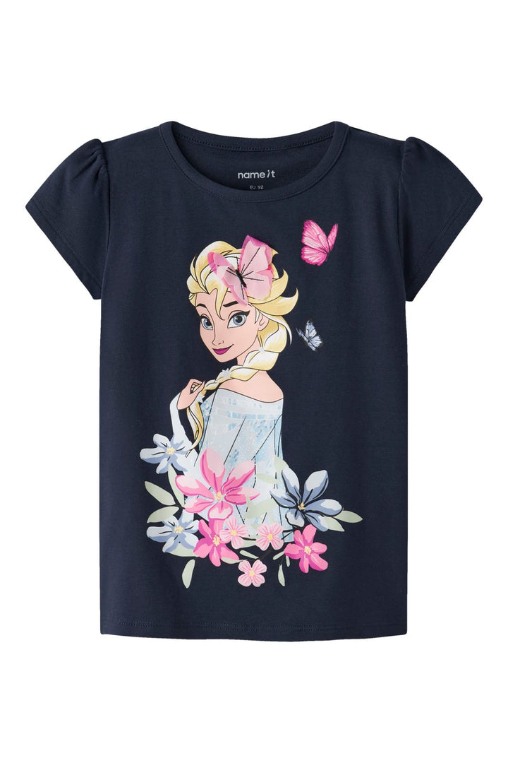 Name It - Nmfmeri Frozen Ss Top Box Wdi - 4998581 Navy Blazer