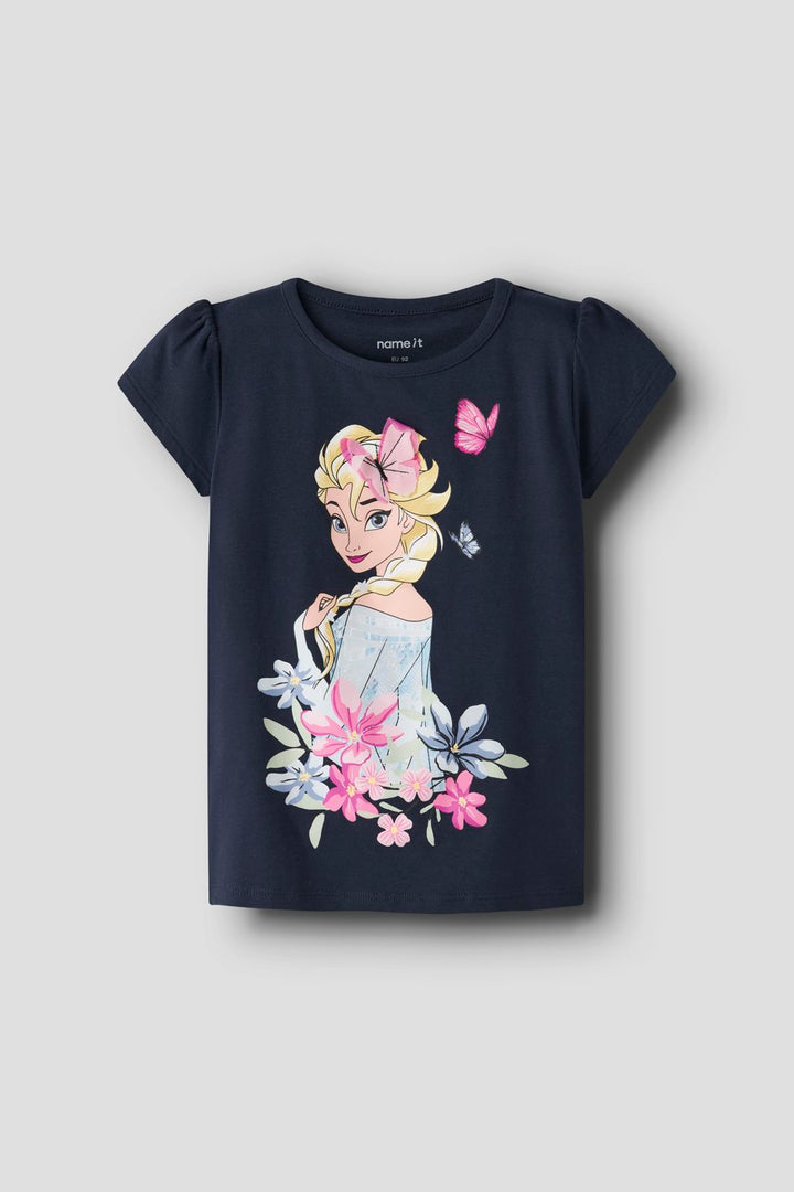 Name It - Nmfmeri Frozen Ss Top Box Wdi - 4998581 Navy Blazer