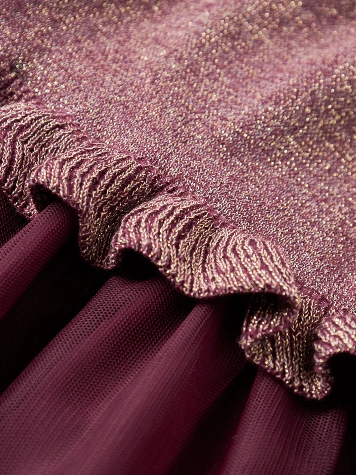 Name It - Nmfrefraja Ls Knit Dress - 4874782 Burgundy Kjoler 