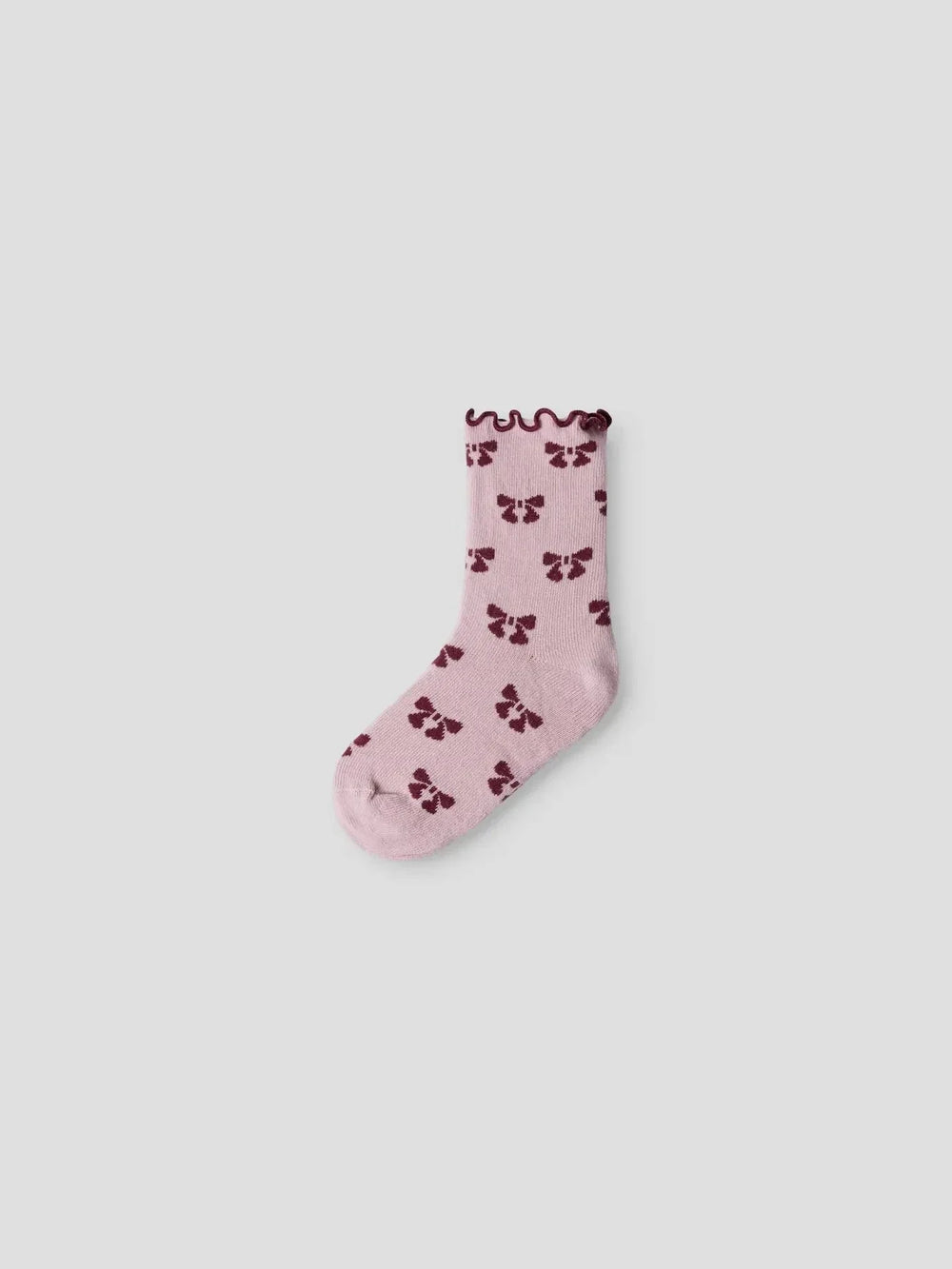 Name It - Nmfsilke Sock - 4893920 Keepsake Lilac Peyote Melange/Burgundy Strømper 