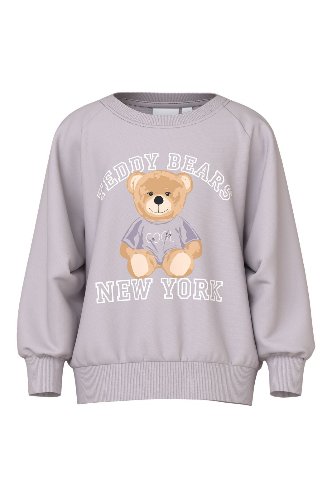 Name It - Nmfvenus Ls Nreg Sweat - 4971008 Lilac Marble Teddy Bear
