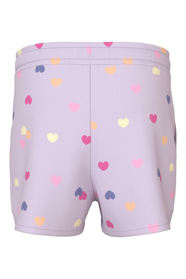 Name It - Nmfvigga Shorts F1 - 5058600 Lavender Fog Colorful Hearts