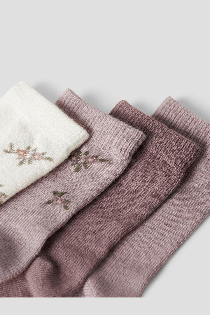 Name It - Nmfwak Wo/Bl 4P Sock - 4832615 Shadow Gray 4P