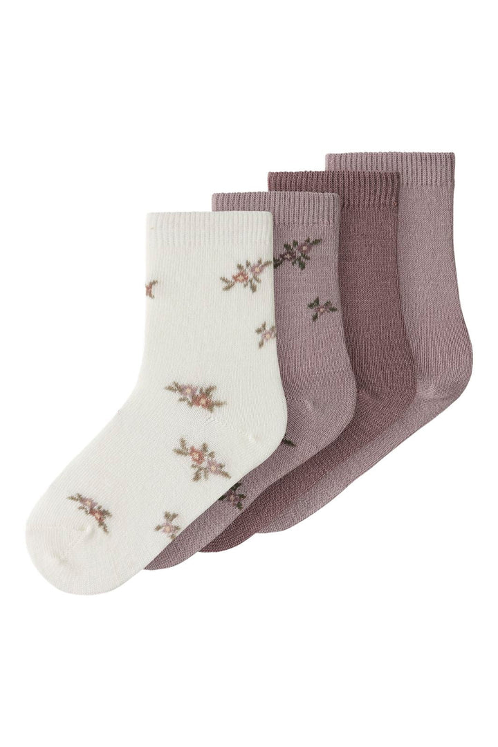 Name It - Nmfwak Wo/Bl 4P Sock - 4832615 Shadow Gray 4P