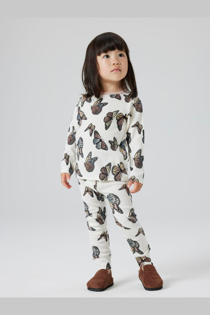 Name It - Nmfwillitus Wool Ls Top - 4738377 Snow White Butterfly