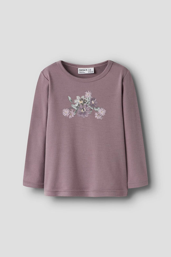Name It - Nmfwillitus Wool Ls Top - 5079560 Toadstool Flower Bouquet