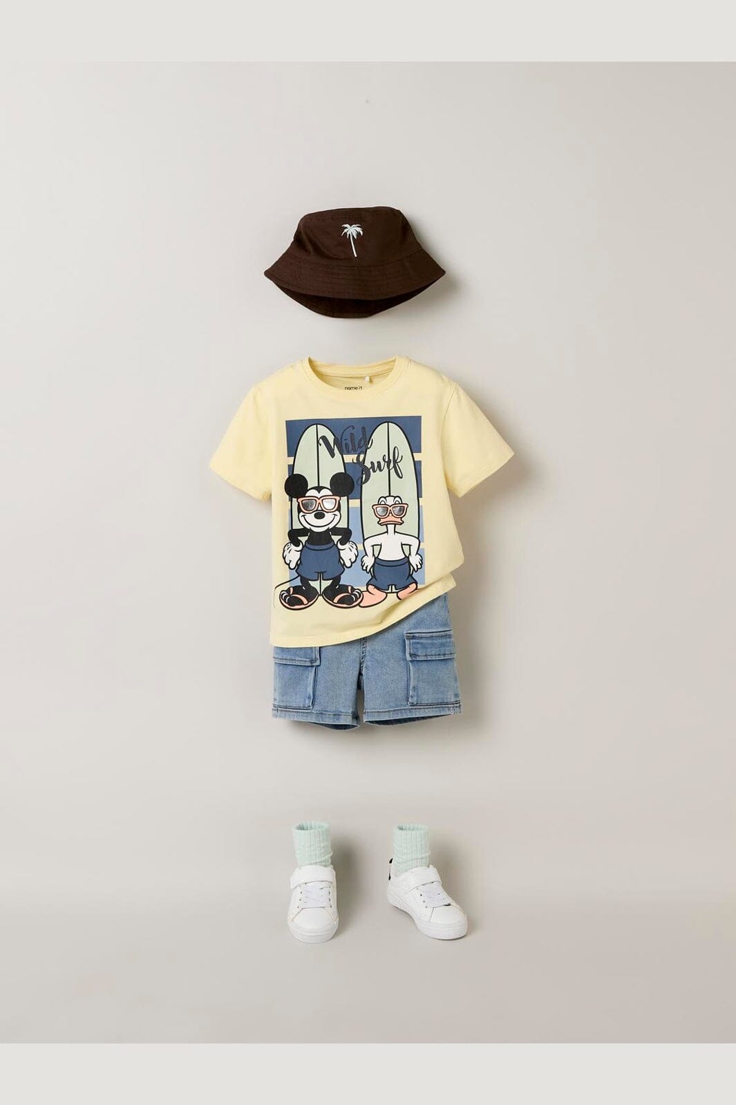 Name It - Nmmart Mickey Ss Nreg Top Box Wdi - 4998642 Double Cream