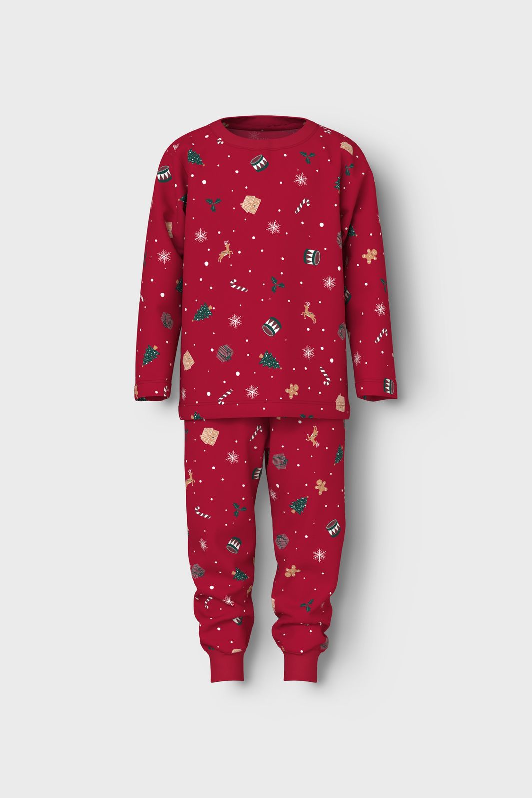 Name It - Nmnvismas Ls Nightset - 4879856 Jester Red Xmas Aop Red