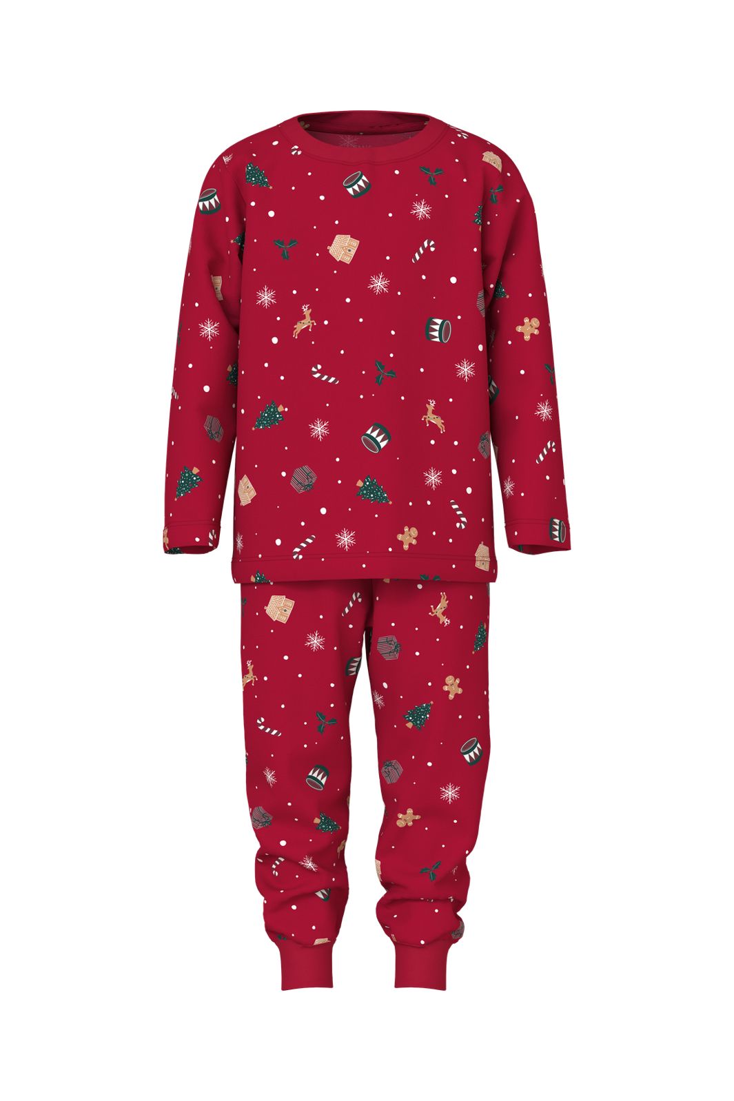Name It - Nmnvismas Ls Nightset - 4879856 Jester Red Xmas Aop Red