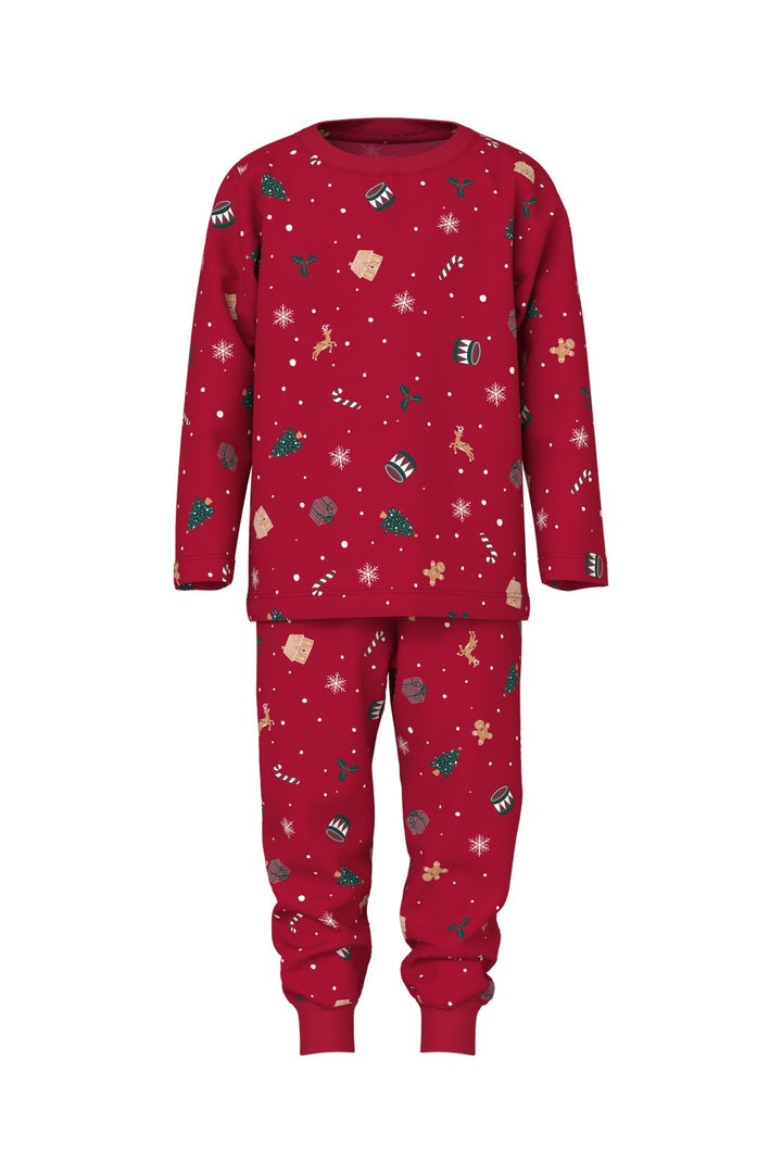 Name It - Nmnvismas Ls Nightset - 4879856 Jester Red Xmas Aop Red