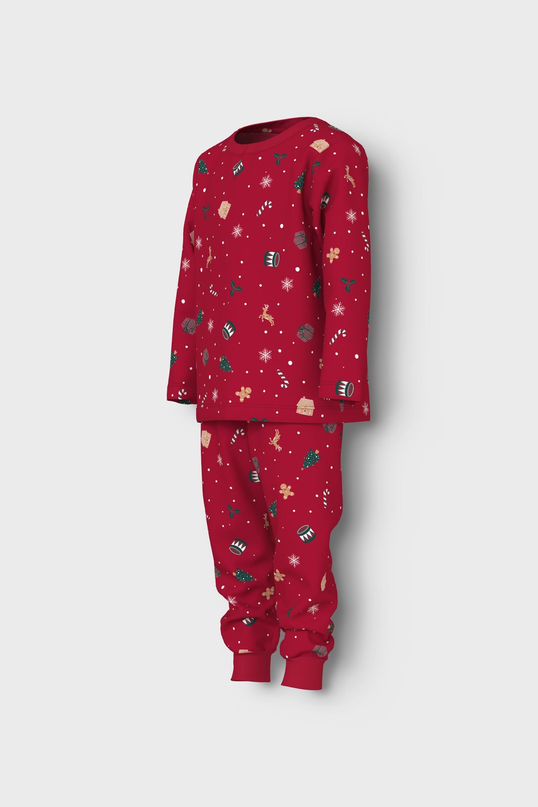 Name It - Nmnvismas Ls Nightset - 4879856 Jester Red Xmas Aop Red