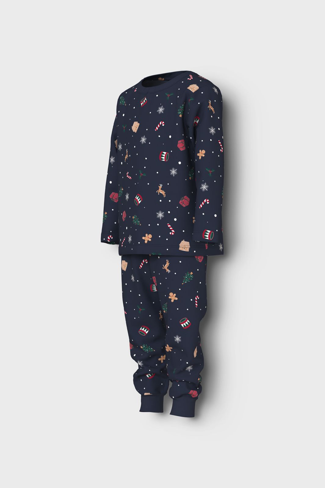 Name It - Nmnvismas Ls Nightset - 4879857 Navy Blazer Xmas Aop Navy